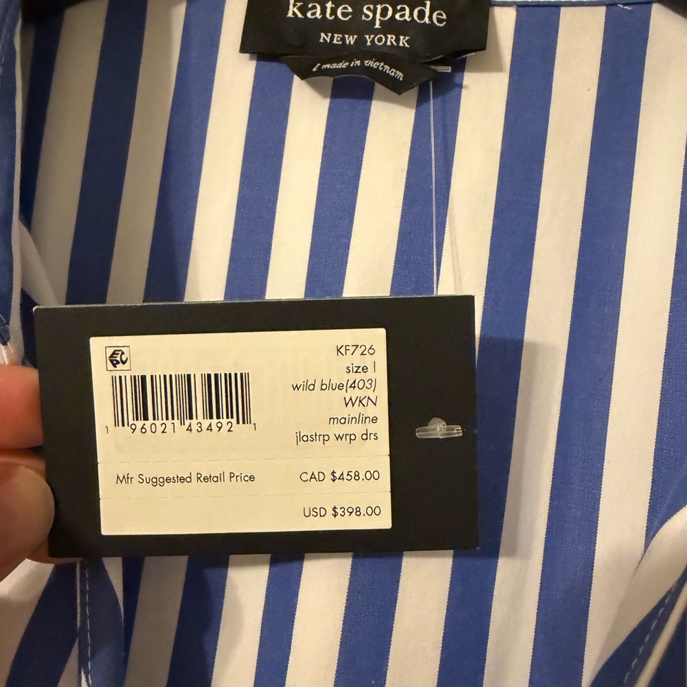 kate spade Julia stripe wrap dress - Picture 4 of 4